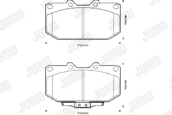 Bremsbelagsatz, Scheibenbremse Vorderachse JURID 572252J Bild Bremsbelagsatz, Scheibenbremse Vorderachse JURID 572252J