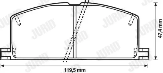 Bremsbelagsatz, Scheibenbremse Vorderachse JURID 572255J Bild Bremsbelagsatz, Scheibenbremse Vorderachse JURID 572255J