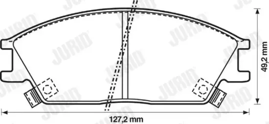 Bremsbelagsatz, Scheibenbremse Vorderachse JURID 572269J Bild Bremsbelagsatz, Scheibenbremse Vorderachse JURID 572269J