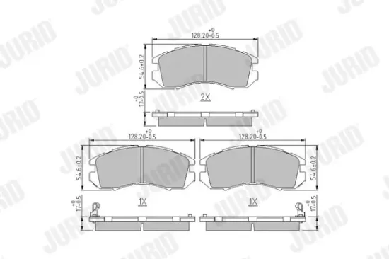 Bremsbelagsatz, Scheibenbremse JURID 572275J Bild Bremsbelagsatz, Scheibenbremse JURID 572275J