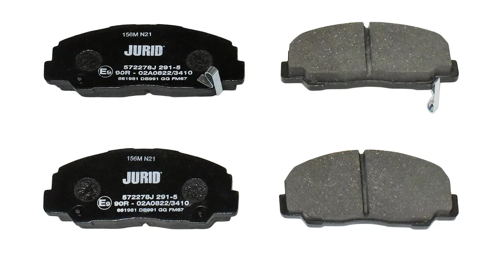 Bremsbelagsatz, Scheibenbremse Vorderachse JURID 572278J