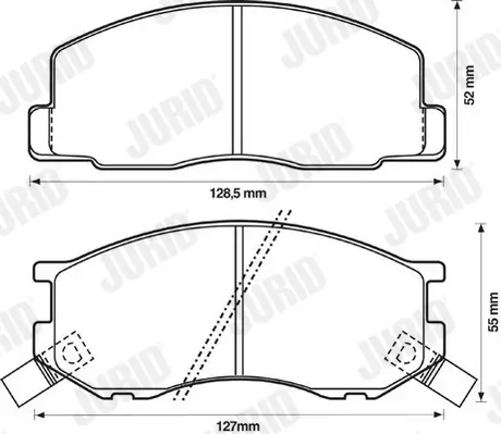 Bremsbelagsatz, Scheibenbremse Vorderachse JURID 572304J Bild Bremsbelagsatz, Scheibenbremse Vorderachse JURID 572304J