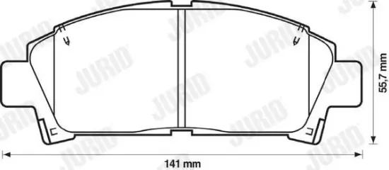 Bremsbelagsatz, Scheibenbremse Vorderachse JURID 572357J Bild Bremsbelagsatz, Scheibenbremse Vorderachse JURID 572357J