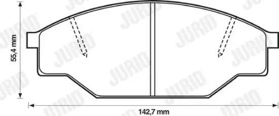 Bremsbelagsatz, Scheibenbremse Vorderachse JURID 572363J Bild Bremsbelagsatz, Scheibenbremse Vorderachse JURID 572363J