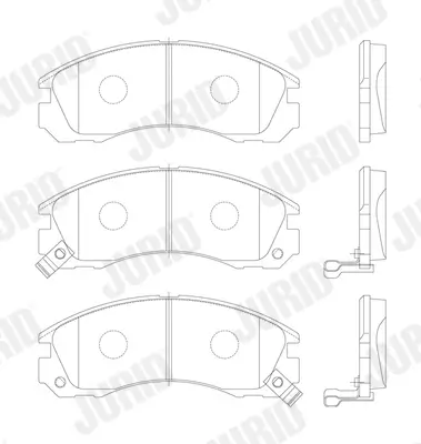 Bremsbelagsatz, Scheibenbremse Vorderachse JURID 572370J Bild Bremsbelagsatz, Scheibenbremse Vorderachse JURID 572370J