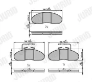 Bremsbelagsatz, Scheibenbremse JURID 572374J
