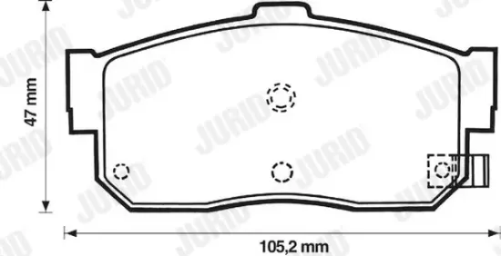 Bremsbelagsatz, Scheibenbremse Hinterachse JURID 572376J Bild Bremsbelagsatz, Scheibenbremse Hinterachse JURID 572376J