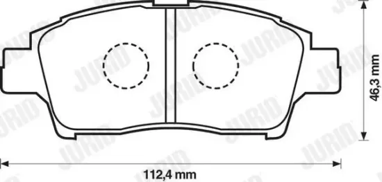 Bremsbelagsatz, Scheibenbremse Vorderachse JURID 572404J Bild Bremsbelagsatz, Scheibenbremse Vorderachse JURID 572404J