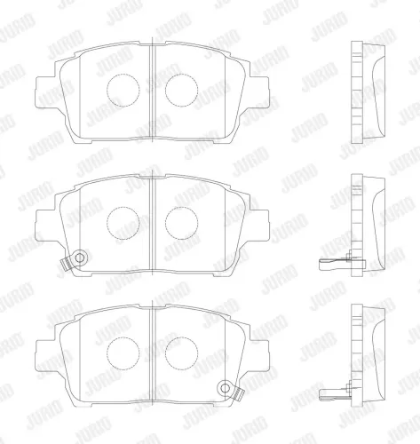 Bremsbelagsatz, Scheibenbremse Vorderachse JURID 572405J Bild Bremsbelagsatz, Scheibenbremse Vorderachse JURID 572405J