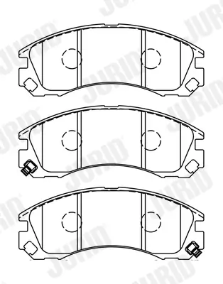 Bremsbelagsatz, Scheibenbremse Vorderachse JURID 572447J Bild Bremsbelagsatz, Scheibenbremse Vorderachse JURID 572447J