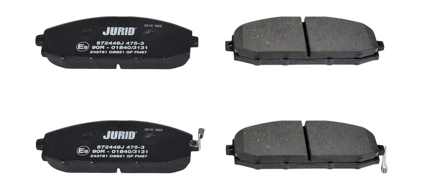 Bremsbelagsatz, Scheibenbremse Vorderachse JURID 572448J