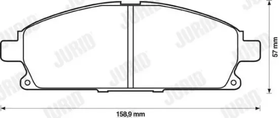 Bremsbelagsatz, Scheibenbremse Vorderachse JURID 572466J Bild Bremsbelagsatz, Scheibenbremse Vorderachse JURID 572466J
