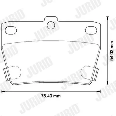 Bremsbelagsatz, Scheibenbremse Hinterachse JURID 572488J Bild Bremsbelagsatz, Scheibenbremse Hinterachse JURID 572488J
