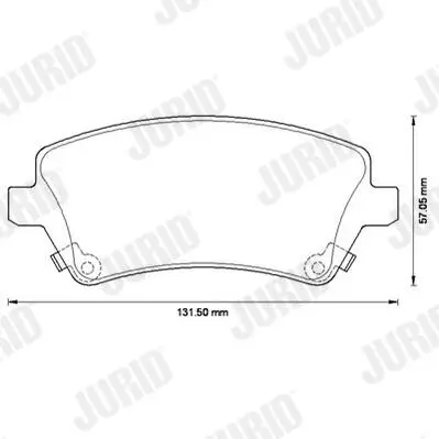 Bremsbelagsatz, Scheibenbremse Vorderachse JURID 572491J Bild Bremsbelagsatz, Scheibenbremse Vorderachse JURID 572491J