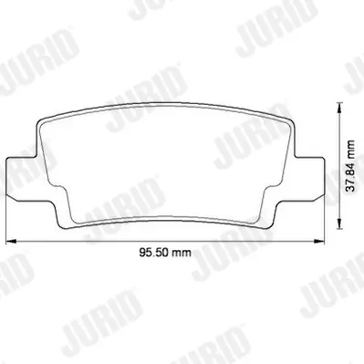 Bremsbelagsatz, Scheibenbremse Hinterachse JURID 572492J Bild Bremsbelagsatz, Scheibenbremse Hinterachse JURID 572492J