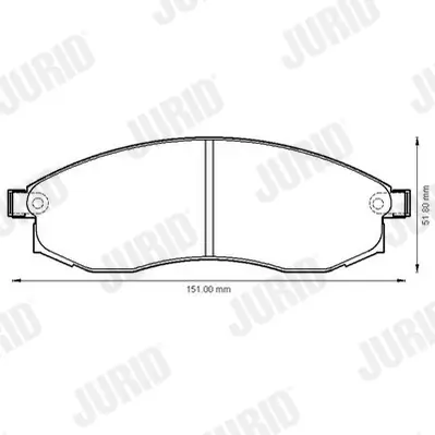 Bremsbelagsatz, Scheibenbremse Vorderachse JURID 572495J Bild Bremsbelagsatz, Scheibenbremse Vorderachse JURID 572495J