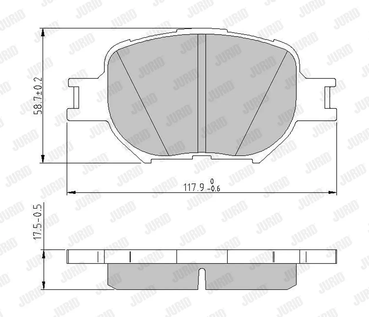 Bremsbelagsatz, Scheibenbremse Vorderachse JURID 572517J