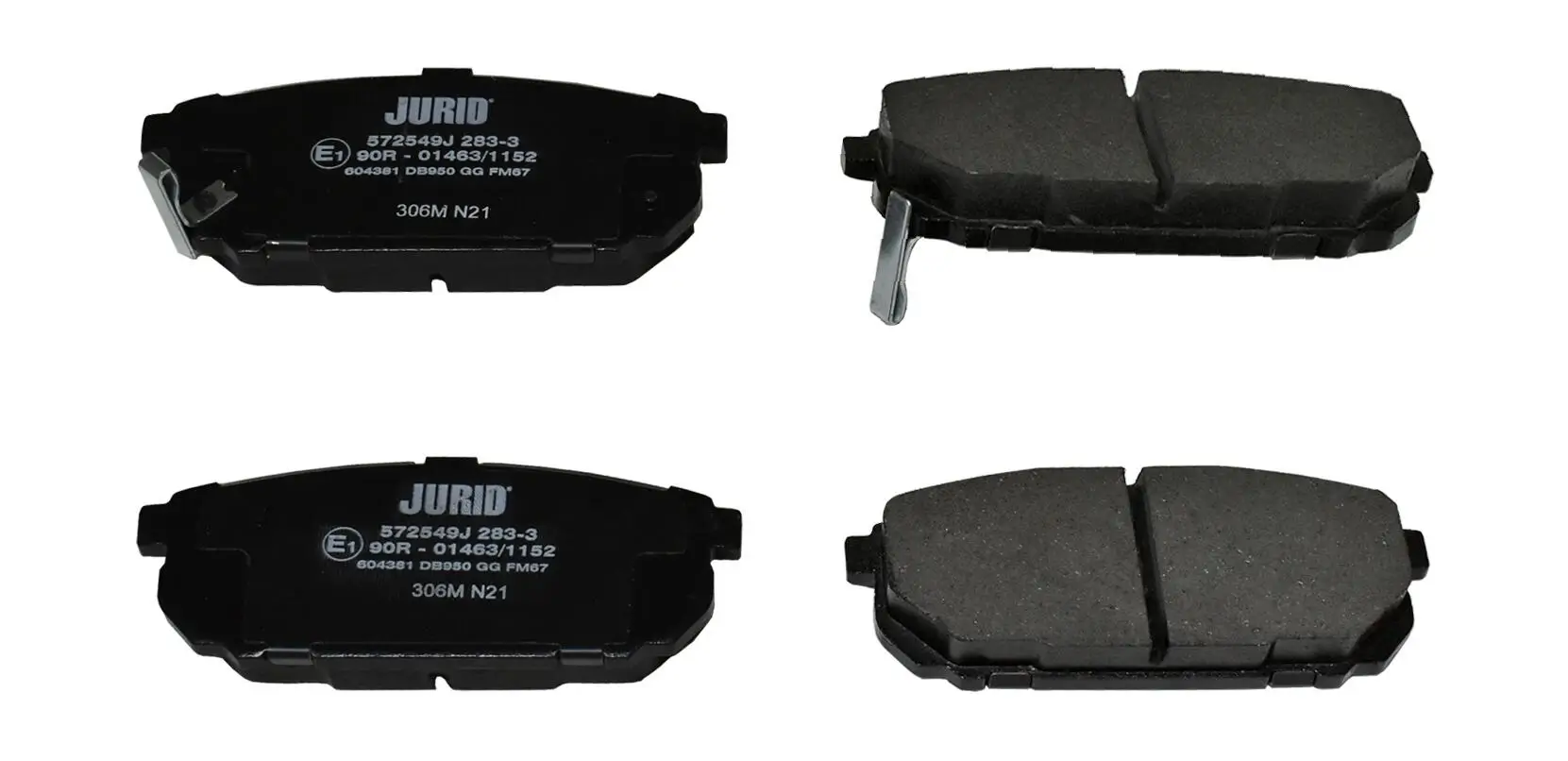 Bremsbelagsatz, Scheibenbremse Hinterachse JURID 572549J