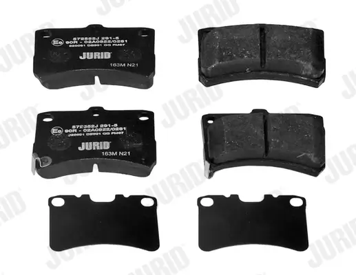 Bremsbelagsatz, Scheibenbremse Vorderachse JURID 572552J Bild Bremsbelagsatz, Scheibenbremse Vorderachse JURID 572552J