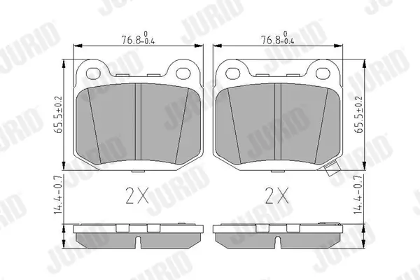 Bremsbelagsatz, Scheibenbremse JURID 572558J