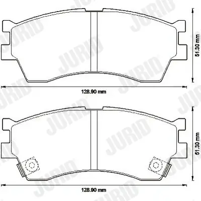 Bremsbelagsatz, Scheibenbremse Vorderachse JURID 572560J Bild Bremsbelagsatz, Scheibenbremse Vorderachse JURID 572560J
