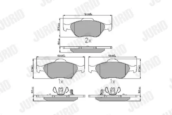 Bremsbelagsatz, Scheibenbremse JURID 572576J Bild Bremsbelagsatz, Scheibenbremse JURID 572576J