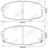 Bremsbelagsatz, Scheibenbremse Vorderachse JURID 572577JC