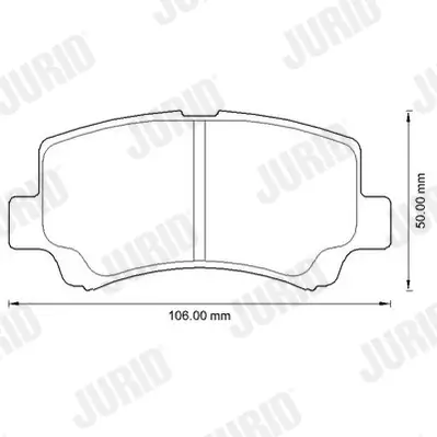 Bremsbelagsatz, Scheibenbremse Vorderachse JURID 572589J Bild Bremsbelagsatz, Scheibenbremse Vorderachse JURID 572589J