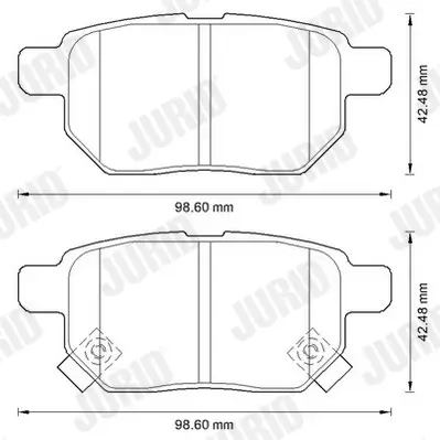 Bremsbelagsatz, Scheibenbremse JURID 572591J Bild Bremsbelagsatz, Scheibenbremse JURID 572591J