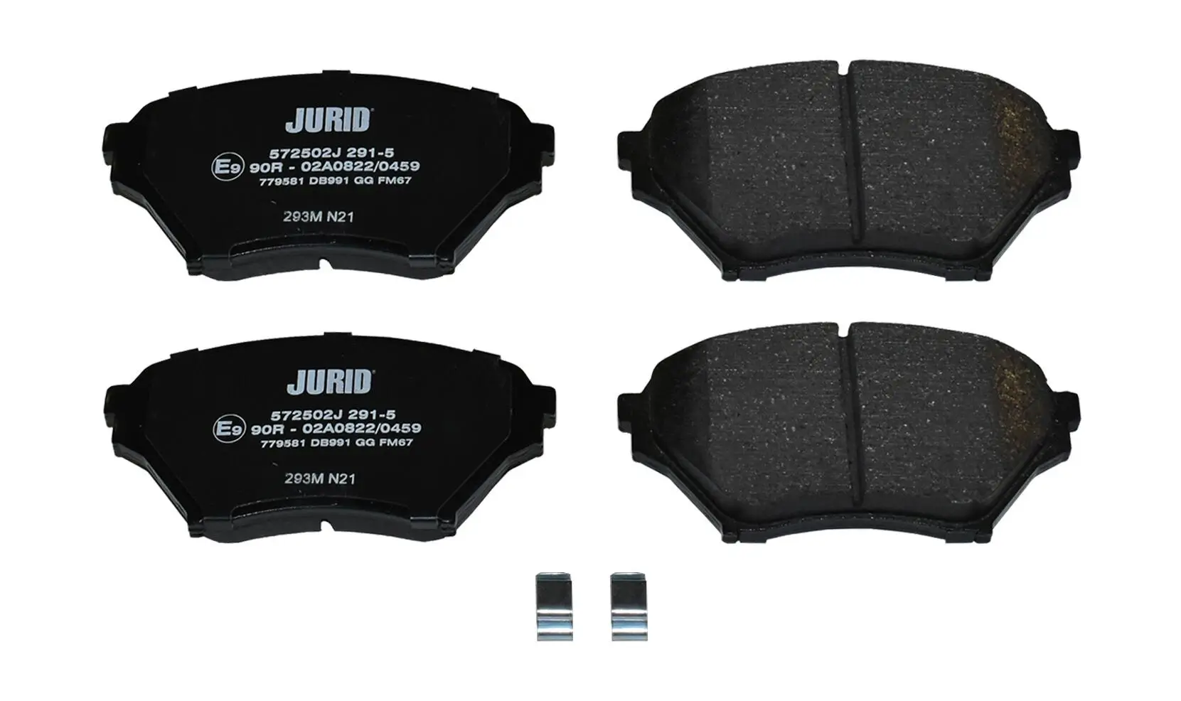 Bremsbelagsatz, Scheibenbremse Hinterachse JURID 572597J