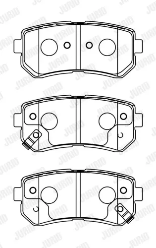 Bremsbelagsatz, Scheibenbremse Hinterachse JURID 572604J Bild Bremsbelagsatz, Scheibenbremse Hinterachse JURID 572604J