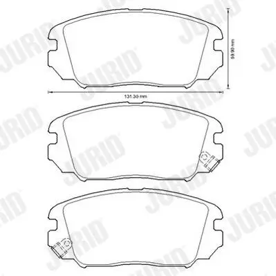 Bremsbelagsatz, Scheibenbremse JURID 572616J Bild Bremsbelagsatz, Scheibenbremse JURID 572616J