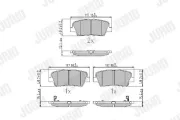Bremsbelagsatz, Scheibenbremse JURID 572639J