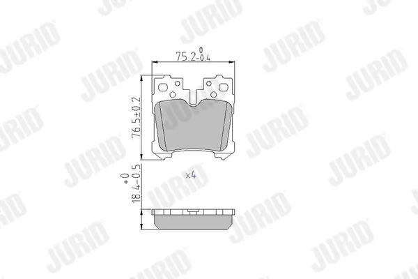 Bremsbelagsatz, Scheibenbremse JURID 572648J