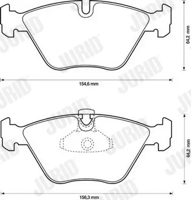 Bremsbelagsatz, Scheibenbremse Vorderachse JURID 573002JC Bild Bremsbelagsatz, Scheibenbremse Vorderachse JURID 573002JC