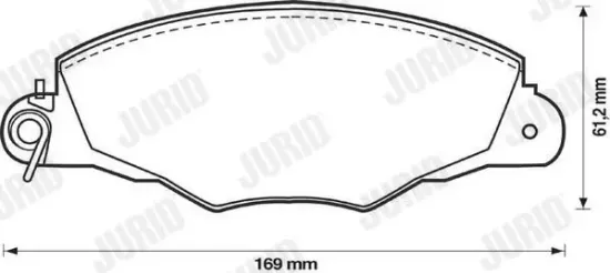 Bremsbelagsatz, Scheibenbremse Vorderachse JURID 573004J Bild Bremsbelagsatz, Scheibenbremse Vorderachse JURID 573004J