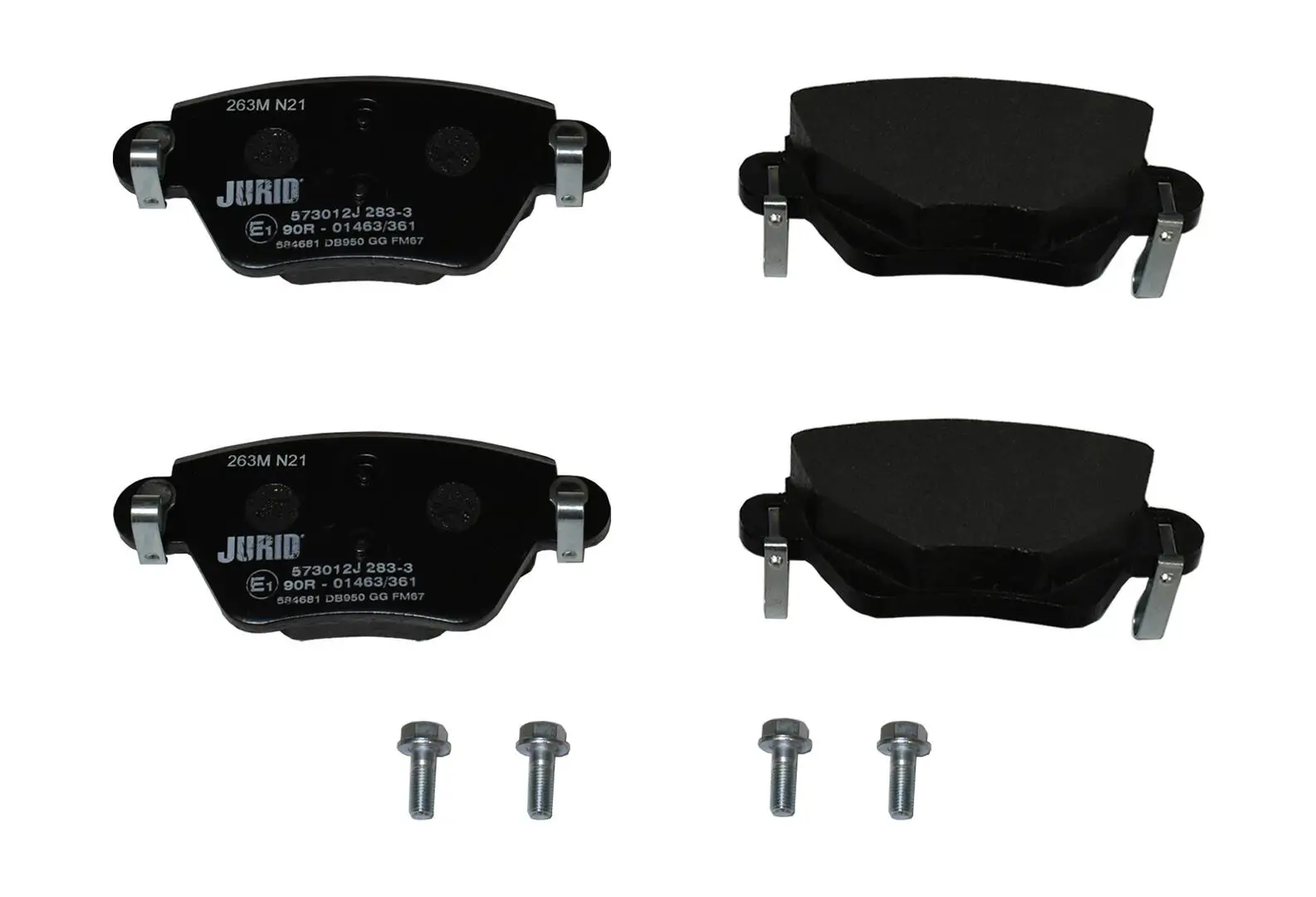 Bremsbelagsatz, Scheibenbremse Hinterachse JURID 573012J