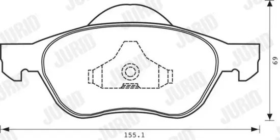 Bremsbelagsatz, Scheibenbremse Vorderachse JURID 573025J Bild Bremsbelagsatz, Scheibenbremse Vorderachse JURID 573025J