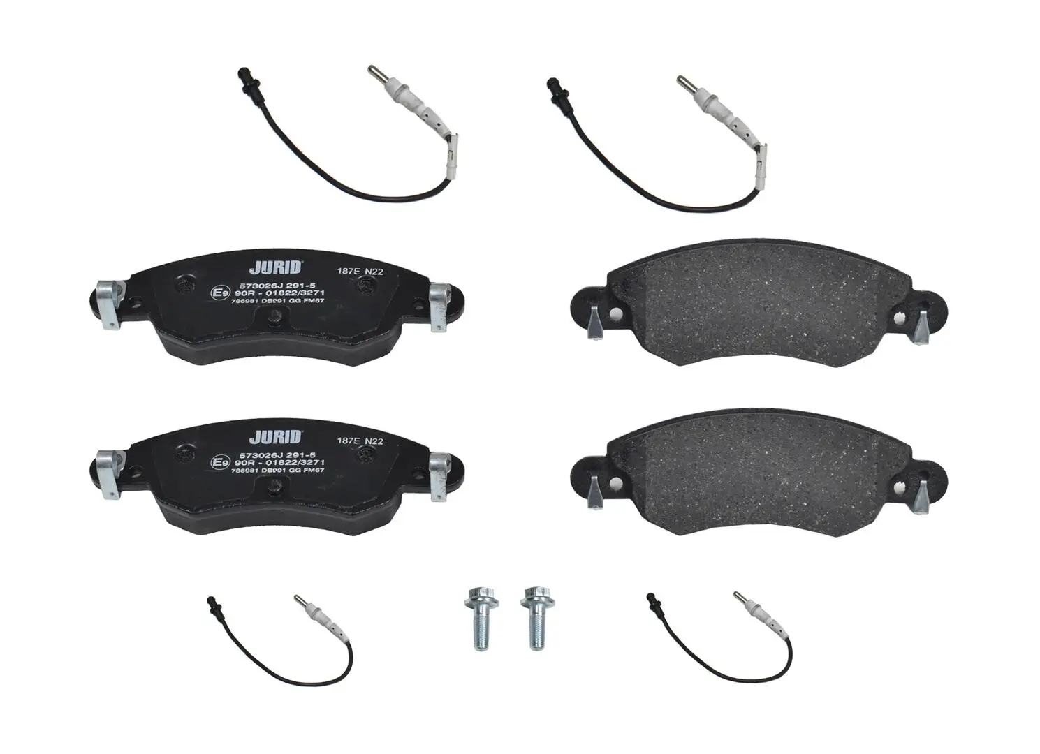 Bremsbelagsatz, Scheibenbremse Vorderachse JURID 573026J