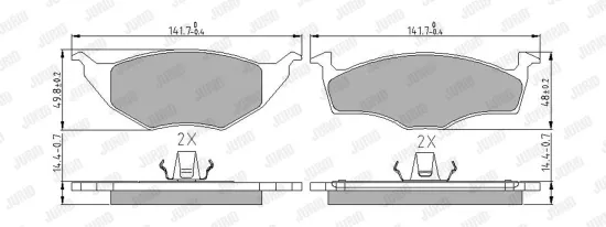 Bremsbelagsatz, Scheibenbremse Vorderachse JURID 573040J Bild Bremsbelagsatz, Scheibenbremse Vorderachse JURID 573040J