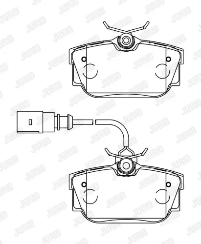 Bremsbelagsatz, Scheibenbremse Hinterachse JURID 573049J Bild Bremsbelagsatz, Scheibenbremse Hinterachse JURID 573049J