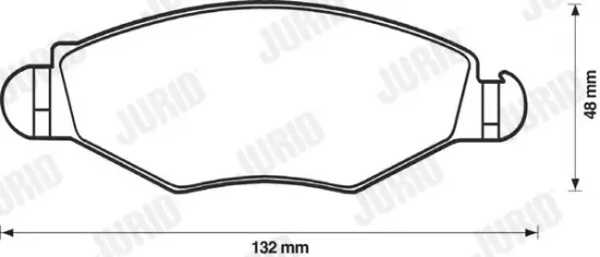 Bremsbelagsatz, Scheibenbremse Vorderachse JURID 573051J Bild Bremsbelagsatz, Scheibenbremse Vorderachse JURID 573051J