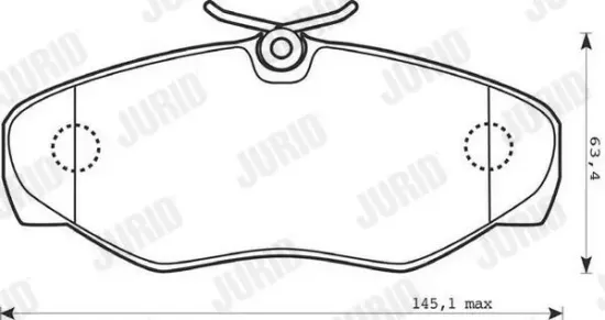 Bremsbelagsatz, Scheibenbremse Vorderachse JURID 573058J Bild Bremsbelagsatz, Scheibenbremse Vorderachse JURID 573058J