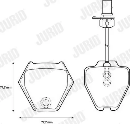 Bremsbelagsatz, Scheibenbremse Vorderachse JURID 573064J Bild Bremsbelagsatz, Scheibenbremse Vorderachse JURID 573064J