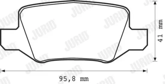 Bremsbelagsatz, Scheibenbremse Hinterachse JURID 573082J Bild Bremsbelagsatz, Scheibenbremse Hinterachse JURID 573082J