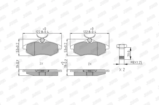 Bremsbelagsatz, Scheibenbremse JURID 573083J Bild Bremsbelagsatz, Scheibenbremse JURID 573083J
