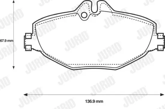 Bremsbelagsatz, Scheibenbremse JURID 573091JC Bild Bremsbelagsatz, Scheibenbremse JURID 573091JC