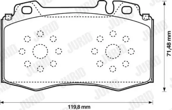 Bremsbelagsatz, Scheibenbremse Vorderachse JURID 573092J Bild Bremsbelagsatz, Scheibenbremse Vorderachse JURID 573092J