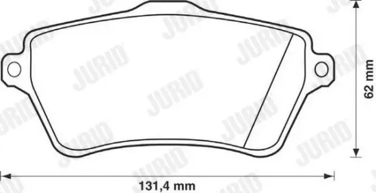 Bremsbelagsatz, Scheibenbremse Vorderachse JURID 573102J Bild Bremsbelagsatz, Scheibenbremse Vorderachse JURID 573102J