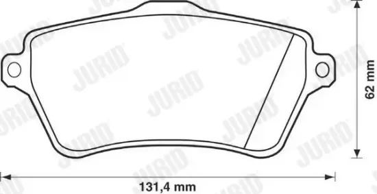 Bremsbelagsatz, Scheibenbremse Vorderachse JURID 573102JC Bild Bremsbelagsatz, Scheibenbremse Vorderachse JURID 573102JC
